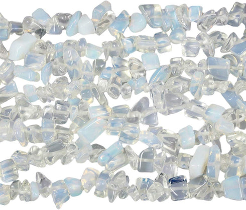 Nupuyai Chips Gemstone Loose Beads for Jewelry Making, Polishd Stone Beads Strands 32-33 inches, Opalite...