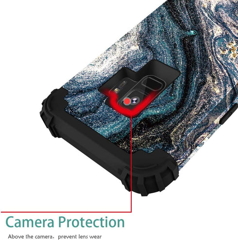 For Samsung S9 Cases, Casewind for Samsung Galaxy S9 Case Marble Heavy Duty Hard PC & Soft Silicone Hybrid Design Shockproof Anti-Scratch Rugged B...