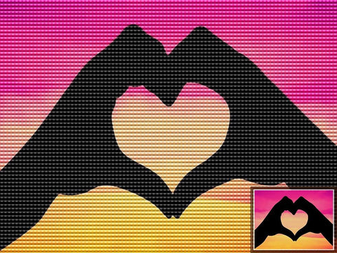 YEEIFFD Love Heart Shape 5D Diamond Art, Sweet Impulsive Love Round Full Drill Diamond Painting Kits for Beginner Home Cafe Decor and Christmas Va...