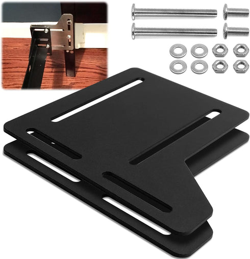 2Pcs Bed Frame Brackets Adapter for Headboard Extra Heavy Duty, Bed Adapter Conversion Plate, Queen Bed Frame Headboard Brackets Modification Plat...