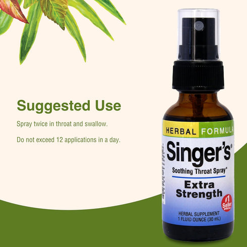 Herbs Etc. Singer's Saving Grace Extra Strength - Herbal Remedy Spray Aids Throat Comfort & Health - Soothing Hydrating Throat Support - Throat Re...