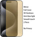 2 Pack Anti-Blue Tempered Glass Mirror Screen Protector Film for iPhone 15 Pro Max, 6.7 inch 9H Hardness Anti-scratch Full Covered (Gold)......