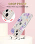 JIAXIUFEN Clear Case Compatible with iPhone 14 iPhone 13 Glitter Plating Flower Design Protective Shockproof Slim TPU Military Drop Protection Gir...