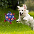 Dog Soccer Ball with Straps 4th of July Dog Toy Dog Interactive Ball Toy for Tug of War Independence Day Dog Tug Ball Toy with American Flag Patte...