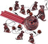 Garden Dog Wind Chimes Outdoor Indoor Decor - with 4 Tubes 6 Bells 7 Dogs Wind Chime, Mobile Romantic Dog Wind Catcher, Dogs Windchimes for Home, ...