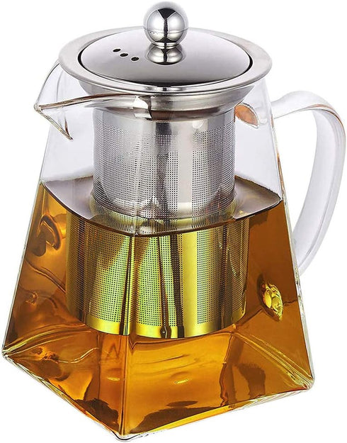 Ultra 8.5oz(One Cup) Clear Heat Resistant Glass Teapot Infuser with 250 ml Glass Filter (250ml)...