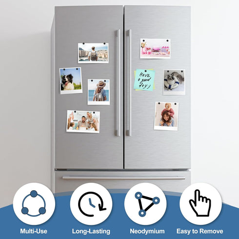 SMARTAKE 40 Pcs Refrigerator Magnets, 6x2mm Small Round Fridge Magnets, Multi-Use Premium Neodymium Tiny Circle Magnets, for Whiteboard, Billboard...