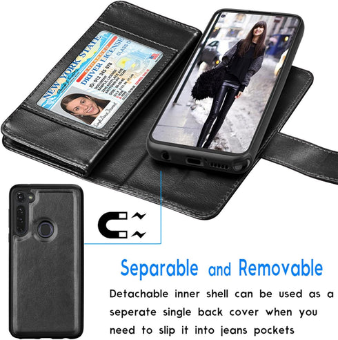 Tekcoo Wallet Case for Moto G Stylus 2020 / Motorola Moto G Pro, PU Leather ID Cash Credit Card Slots Holder Carrying Pouch Folio Flip Cover [Deta...