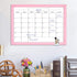 Dry Erase Monthly Calendar Board, Magnetic Whiteboard for Wall, Office/School/Home, Solid Wood Pink Frame Hanging Board 10.5"x 14.5"(YL-Pink-2737-...