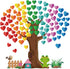 Classroom Tree Bulletin Board Decorations, Hearts Bulletin Board Tree Cutouts Set, Welcome Classroom Bulletin Tree Wall Decors for Nursery Element...