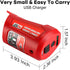 M12 Power Source Replacement for Milwaukee 12V Battery with with 2.1A Wall Plug, USB Port & DC 12V Outlet Portable Heated Jacket Battery Adapter f...