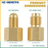 R410A R134A Adapters Mini Split Adapter Fitting Kit 5/16" SAE 1/4" SAE Flare, 1/2 Acme 1/4" SAE Female to Male Brass Fitting Kit with Valve Core R...
