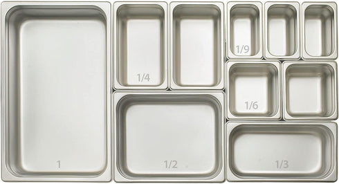 Winco 1/3 Size Pan, 2-1/2-Inch, Stainless Steel...