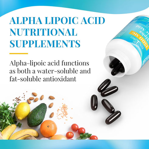 Alpha Lipoic Acid 1500 mg-Liposomal ALA Supplement for Cellular Energy Production,Lipid Metabolism,Free Radical Scavenger,60 Softgels...