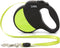 DDOXX Retractable Dog Leash - Strong Reflective Nylon Strips with Break & Lock System - S (Black/Yellow Reflective)...