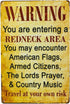 dingleiever-Warning You are Entering a Redneck Area Vintage Metal/Tin Sign Poster, Gas Oil, for Man Cave/Garage Shabby Chic Wall Sticker...