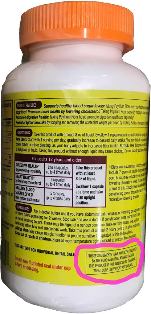 Fiber Capsules Kirkland Therapy for Regularity/Fiber Supplement, 360 capsules - Compare to the Active Ingredient in Metamucil Capsules...