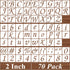 2 Inch Alphabet Letter Stencils - 70 Pack Letter Number Stencil Templates with Signs for Painting on Wood, Reusable Calligraphy Letters Stencils f...