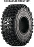 INJORA 1.0 Tires - S5 Rock Terrain Crawler Tires for TRX4M SCX24 AX24 FCX24 Upgrade Parts,64 * 24mm,T1011...