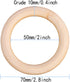 10 Pcs Macrame Wooden Rings 70 mm/2.7inch Unfinished Solid Large Wooden Rings for DIY Craft Pendant Connectors Jewelry Making...