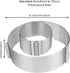 2 PCS 6 to 12 Inch Adjustable Stainless Steel Cake Mold Ring Set, Round Cake Mould Cake Mousse Ring Circle Mold DIY Pastry Cooking Supplies for Ba...