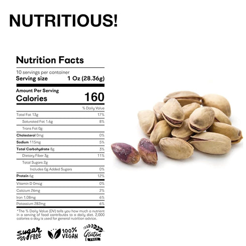Emirelli Turkish Antep Pistachios in Shell, Roasted and Salted Intense Nuts, Non GMO Gluten Free Natural Vegan Healthy Snacks, Shelled Pistachios ...