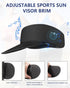 Bluetooth Hat Sun Visor with Bluetooth Headphones, Wireless with Mic for Outdoor Sports Sun Visor is The Tech Gifts for Men/Women/Boys/Girls Black...