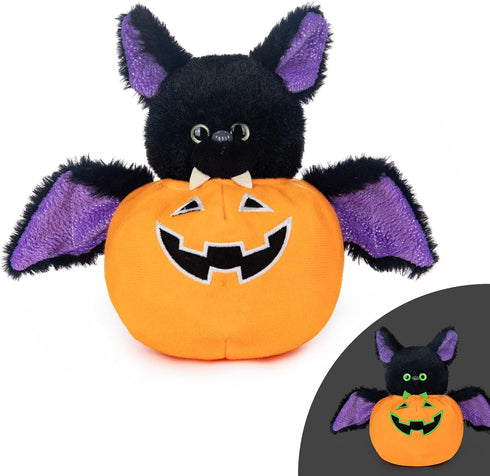 My OLi Plush Pumpkins Stuffed Bat Plush Toy Pumpkins with Removable Bat Glow in The Dark Toy Gifts for Kids Baby Toddler...
