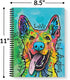 Softcover Love And A Dog Dean Russo 8.5" x 11" Spiral Notebook/Journal, 120 Wide Ruled Pages, Durable Gloss Laminated Cover, Black Wire-o Spiral. ...