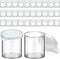 DecorRack 30 Plastic Mini Containers with Lids, 1oz, Craft Storage Containers for Beads, Glitter, Slime, Paint Pots or Seed Storage, Small Clear E...