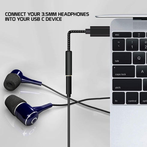 Cellet 3.5mm Stereo Audio Aux Cable for Stereo, iPods, MP3, USB-C Adapter to Audio Aux 3.5mm Audio Player (USB-C to Audio Adapter)...