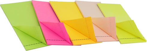 4A Sticky Full Adhesive Notes,3 1/3 x 2 Inches,20 Sheets/Color,Self-Stick Notes,5 Colors/Pack,100 Sheets Total,4A 302 Full Glue...