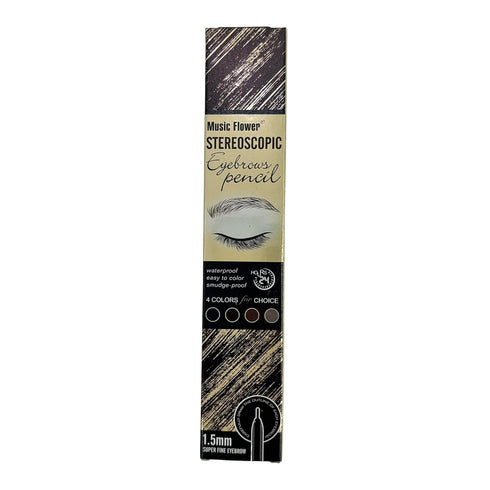 Eyebrow Pencil Double Ended, Waterproof Natural Brow Enhancing Pen, Long lasting Eye Makeup, Pack of 1, Black...