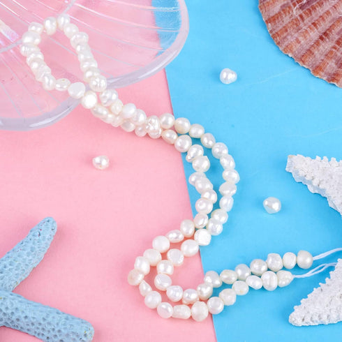 Beadthoven 90pcs/strands Natural Cultured Freshwater Pearl Beads 3-4mm Mini Pearls Irregular Nuggets Pearl Beads for DIY Bracelet Necklace Jewelry...