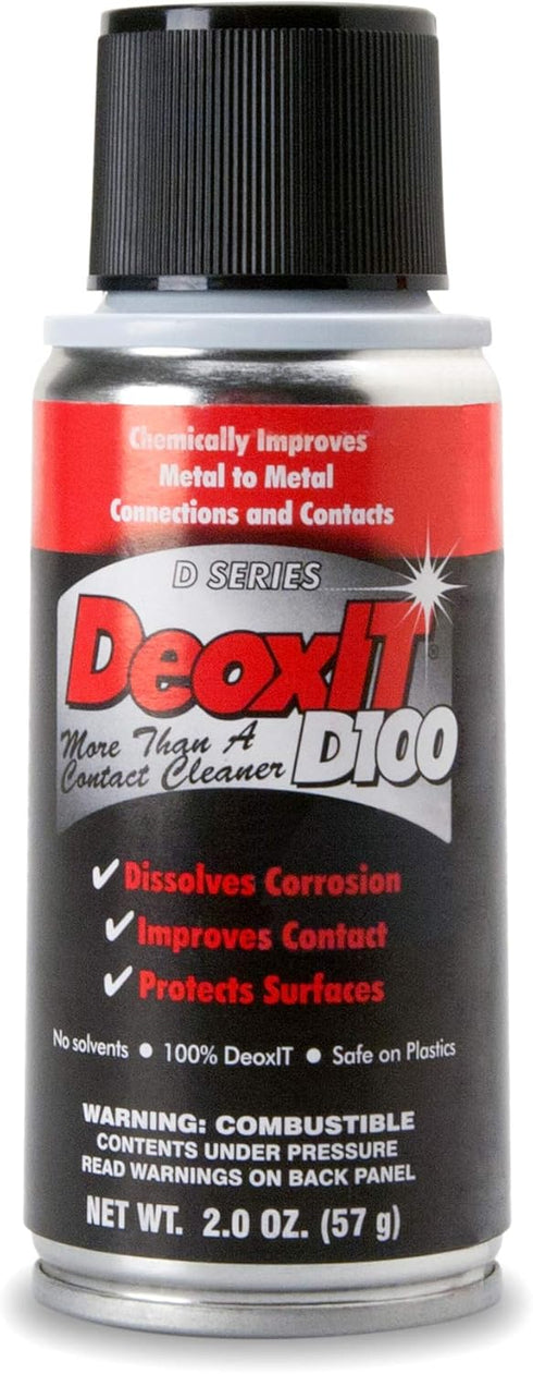 Hosa D100S-2 CAIG DeoxIT Contact Cleaner, 100% Spray, 2 oz...