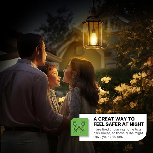 Dusk to Dawn Outdoor LED Light Bulb, 5W Equivalent 40W, Candelabra B11 Light Bulb, 2700K Soft White, Edison LED Bulbs E12 Base, Lighting Sensor, A...