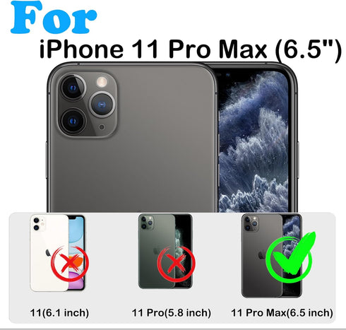 for iPhone 11 Pro Max Case with Belt Clip Holster,Built-in Screen Protector,Heavy Duty Shockproof Drop Protection Military Grade Durable Phone Cov...