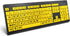 Large Print Computer Keyboard, Wired USB High Contrast Keyboard with Oversized Print Letters for Visually Impaired Low Vision Individuals (Yellow+...