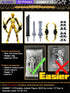 Pre Assembled Gold T13 Action Figure with Multiple Accessories,3D Printed Multi-Jointed Titan 13 Figure,Dummy 13 Desktop Decorative Toy...