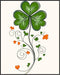 Posterizer 1 pcs-minimalist four-leaf clover sweet design poster 1-Floral & Botanical Art- Gift for Men Women Entrepreneur Teens -Chic Home Decor-...