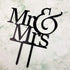 Mr and Mrs Cake Topper, Bride And Groom Sign Wedding Engagement Cake Toppers Decorations (Black Acrylic)...