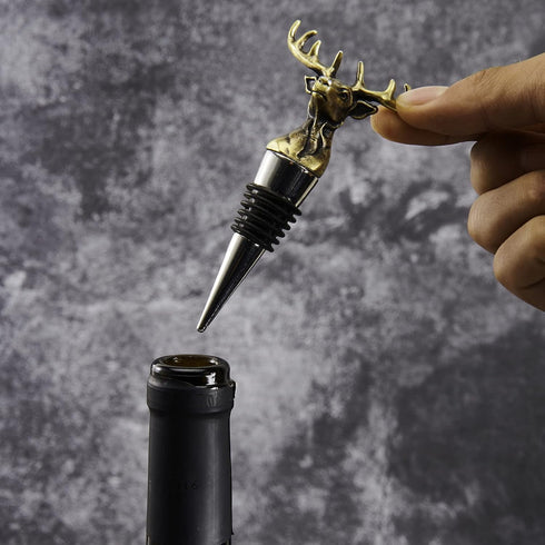 Deer Antler Wine Bottle Stopper for Bar Bartender Men and Women,Thanksgiving,Hallowmas,Christmas...