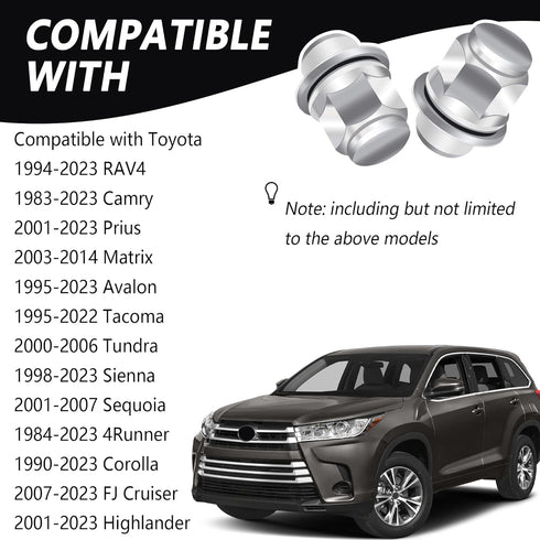 10PCS M12x1.5 Lug Nuts Set,Chrome-Plated Steel Wheel Locks Lug Nuts with Washer Replaces OEM#90084-94001,Lug Nut Lock Set Compatible with Toyota C...