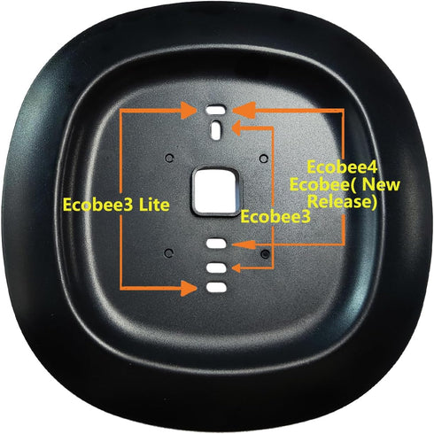 Thermostat Black Decorative Wall Trim Plate Mount Fit for Ecobee3, Ecobee3 Lite, Ecobee4 (2)...