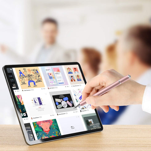 Benote Stylus Pen for Touch Screen, Fine Tip Stylus with Rubber Tip Disc Tip High Sensitivity Drawing Writing Tablet Pen for ipad, iPhone, Apple, ...