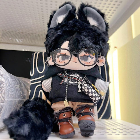 niannyyhouse Rabbit Ears Boy Stuffed Body Tail 20cm Plush Doll Wearable Clothing (2-without Skeleton)...