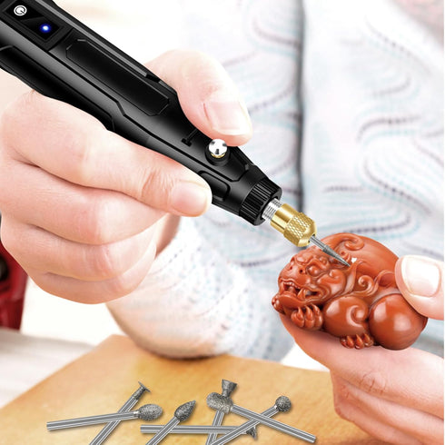 Stone Carving Set Diamond Burr Bits Compatible with Dremel, 30PCS Polishing Kits Rotary Tools Accessories with 1/8’ Shank for Carving, Engraving, ...