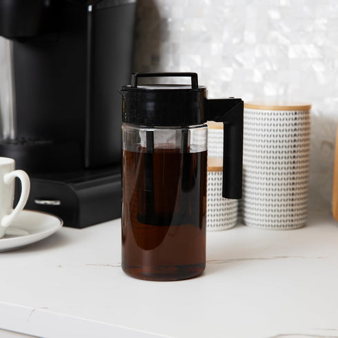 Cold Brew Coffee Maker, Heat-Resistant Handle, 1.3 Liter, Plastic, Clear...