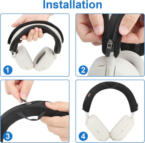 Desing Wish WH-1000XM5 Headband Cover Air Mesh Fabric Replacement Headphone Headband Cushion Pad Cover Compatible with Sony WH-1000XM5 Headphone H...