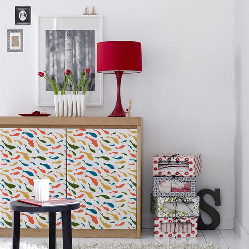 FINGERINSPIRE Fish Stencil for Painting 11.7x8.3inch Reusable Large Amount of Fish Pattern Drawing Stencils Large Swimming Fish Stencil for Painti...